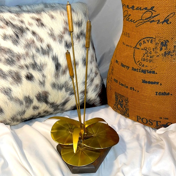 MCM Art Vintage Mcm Lily Pad And Cattail Sculpture 7s Decor Poshmark